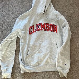 Champion Light Gray Clemson Hoodie
